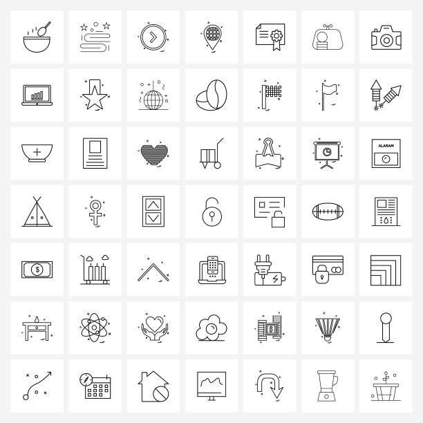 现代样式集49行象形网格为基础图片下载