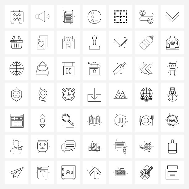 49万能线图标像素完美符号图片下载