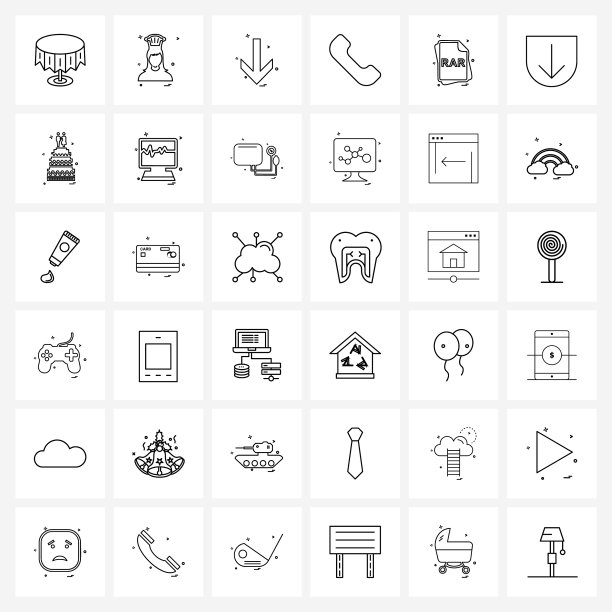 行图标设置36个现代符号文件类型图片下载