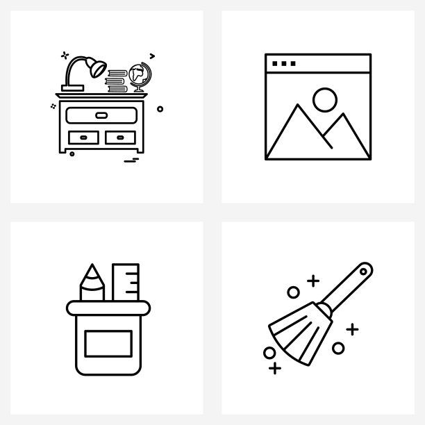 通用符号4现代线条图标研究图片下载