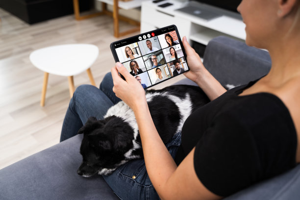 平板电脑上的视频会议业务会议图片下载