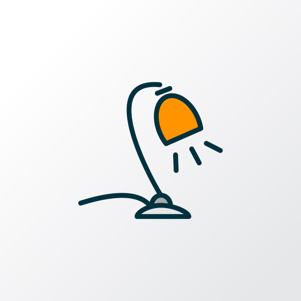 台灯图标彩色线条象征溢价图片下载