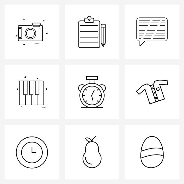 设置9行图标和腕表符号图片下载