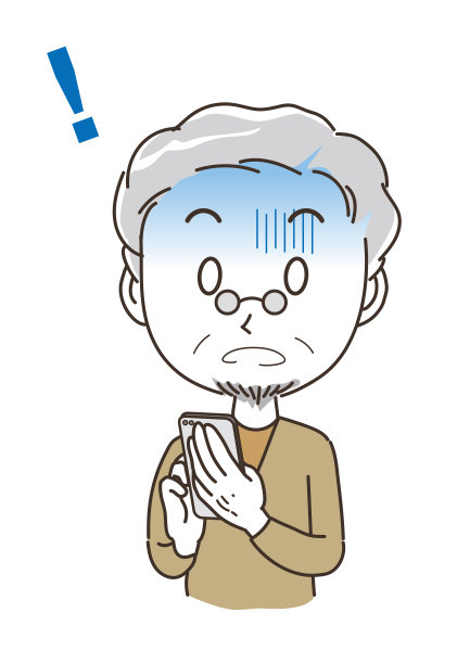 一个操作手机的老人-惊喜图片下载