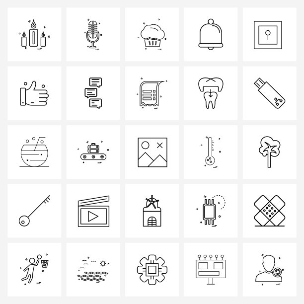 设置25现代线图标保险箱蛋糕图片下载