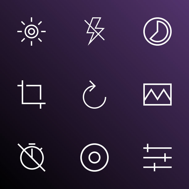 图像图标线条样式设置与照片中心图片下载