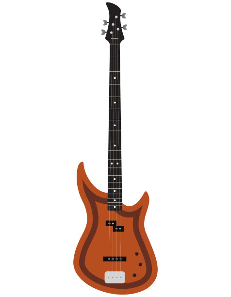 棕色的电吉他。图片下载