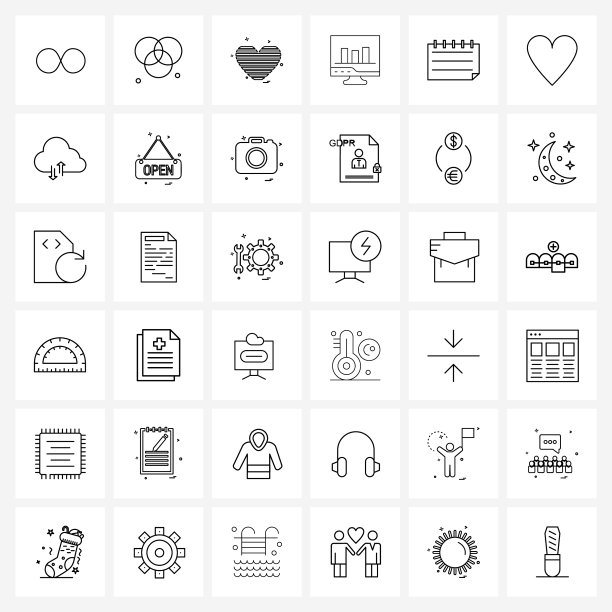 36 .界面线图标设置现代符号图片下载