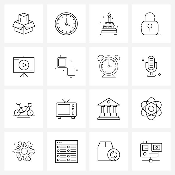 设置16个图标和符号框工具图片下载