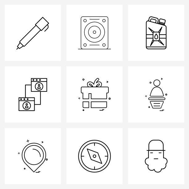 9 .万能线条图标像素完美符号图片下载