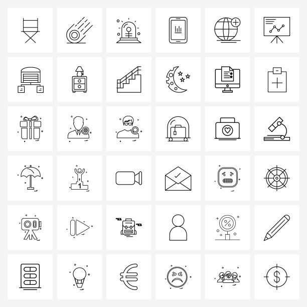 现代线条36简单线条图标图片下载