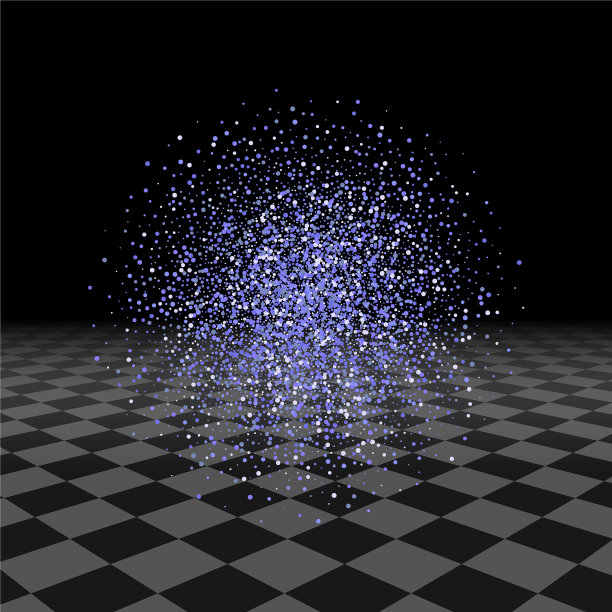 蓝色闪光溅在黑色的背景图片下载