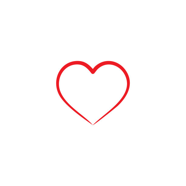 心形象征情人节丝带标志图片下载
