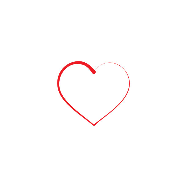 心形象征情人节丝带标志图片下载