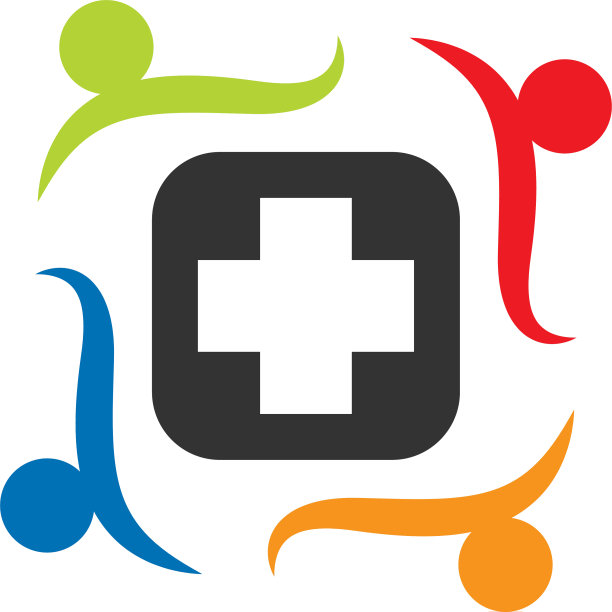 社区关爱团队合作理念标志图片下载