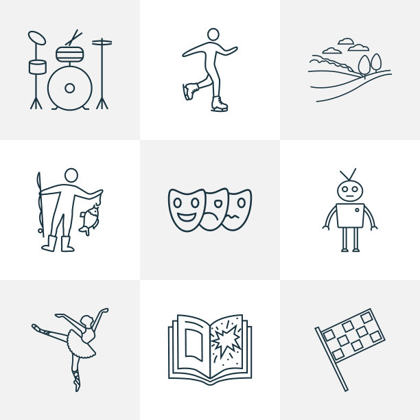 霍比肯线风格设置与比赛旗帜图片下载