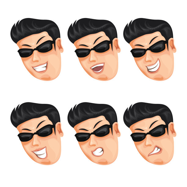 设置男性面部情绪图片下载