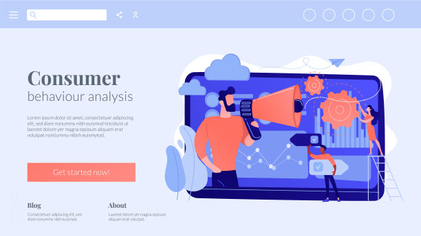 数据驱动的营销概念登陆页面图片下载