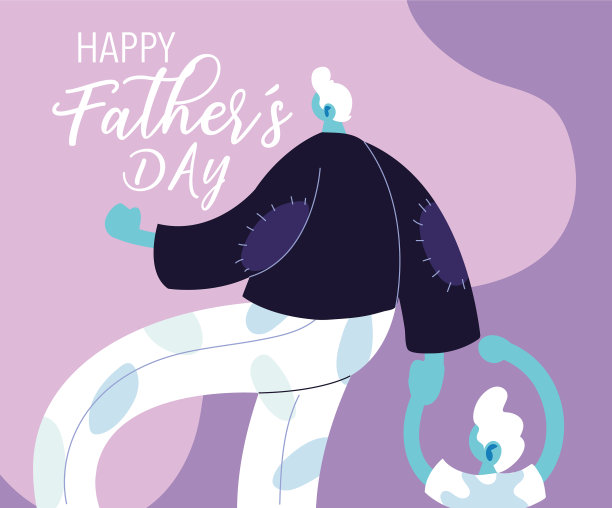 父子卡父亲节快乐图片下载