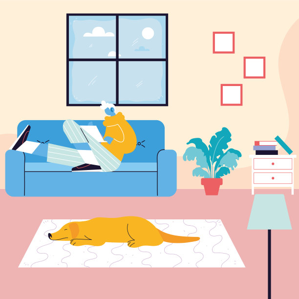 男人自由职业者远程工作从她的家图片下载