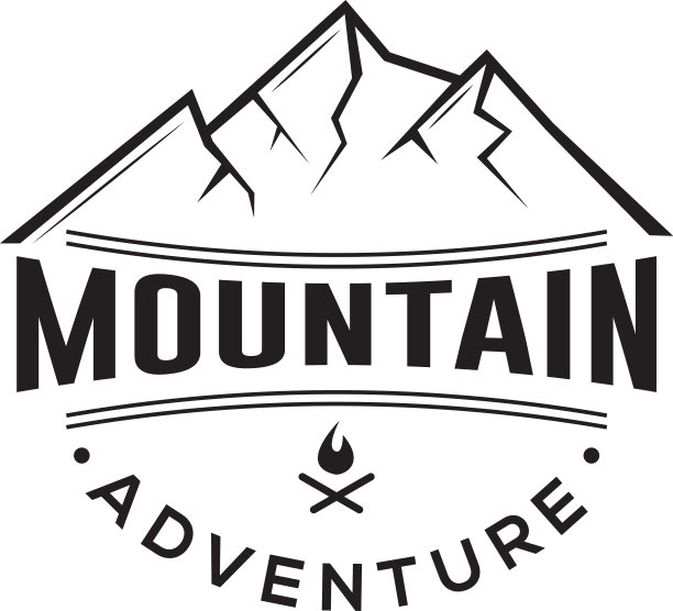 登山冒险复古潮人的标志设计图片下载