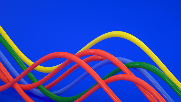 摘要波浪光纤电缆线路背景图片下载