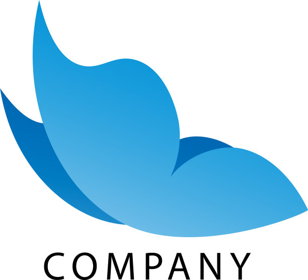 摘要蝴蝶翅膀飞翔的标志设计图片下载