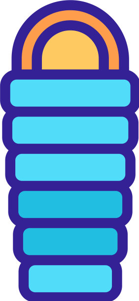 脱衣睡袋的图标轮廓图片下载