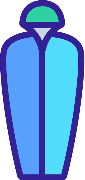 茧睡袋与兜图标轮廓图片下载