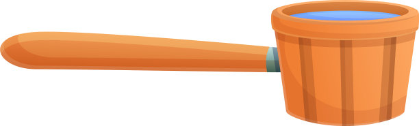 卡通风格的桑拿水工具图标图片下载