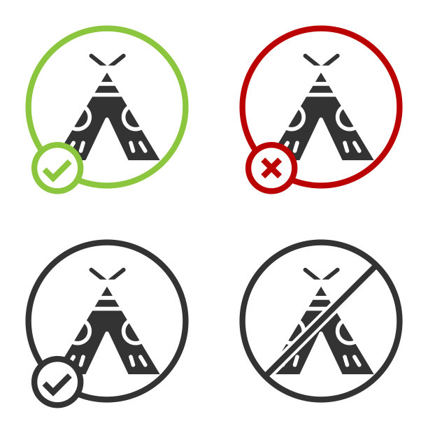 黑色的传统印度帐篷或棚屋图标图片下载