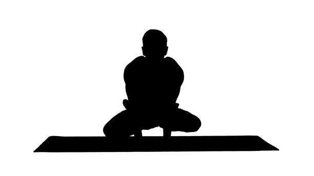 剪影练习瑜伽练习。比例姿势-托体式图片下载