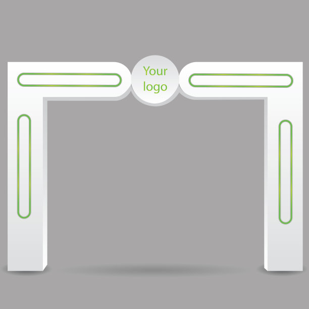 入口展厅伊斯兰装饰风格空白色彩空白。向量可编辑。图片下载