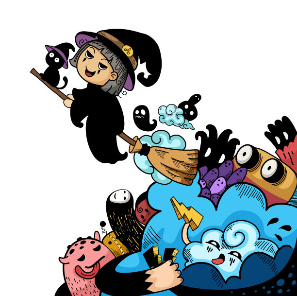 手绘万圣节图片下载