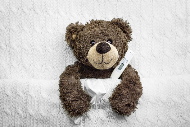 带温度计的泰迪熊图片下载
