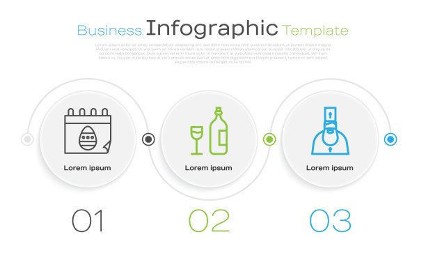 用复活节彩蛋，玻璃瓶和牧师来设定日历。业务信息模板。向量图片下载