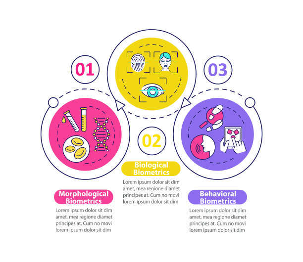 生物特征类型向量信息图模板图片下载