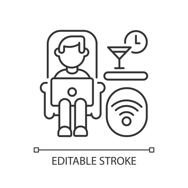 休闲车厢线性图标图片下载