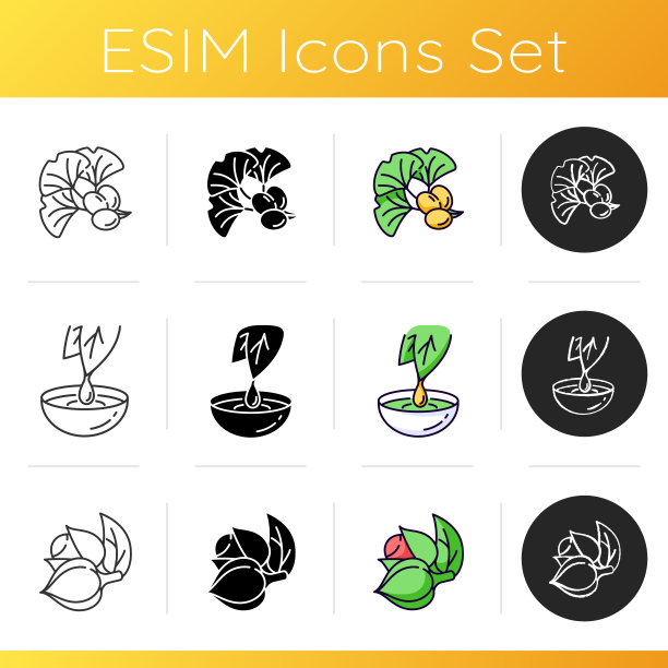 天然添加剂图标集图片下载