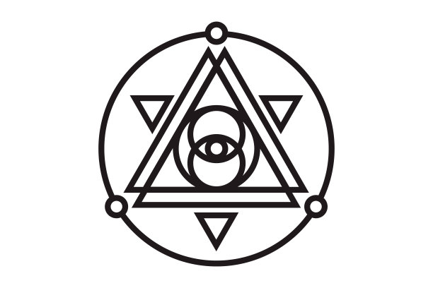 上帝的全视之眼：神圣几何三角图片下载
