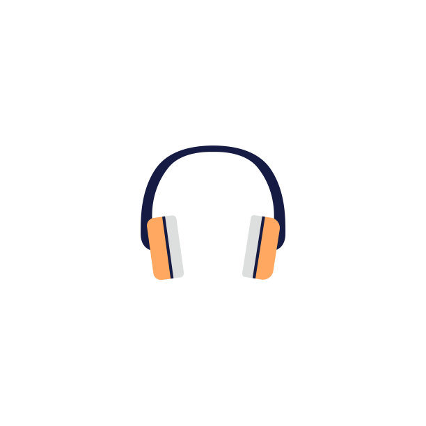 耳机或耳机卡通图标平面矢量插图孤立在白色。图片下载