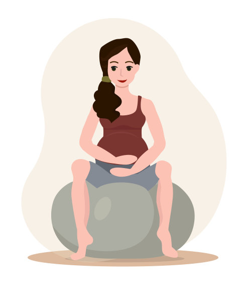 女孩和体操球图片下载