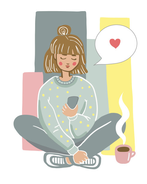 女性角色在用手机图片下载