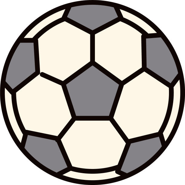 足球器材运动线和填充图标图片下载