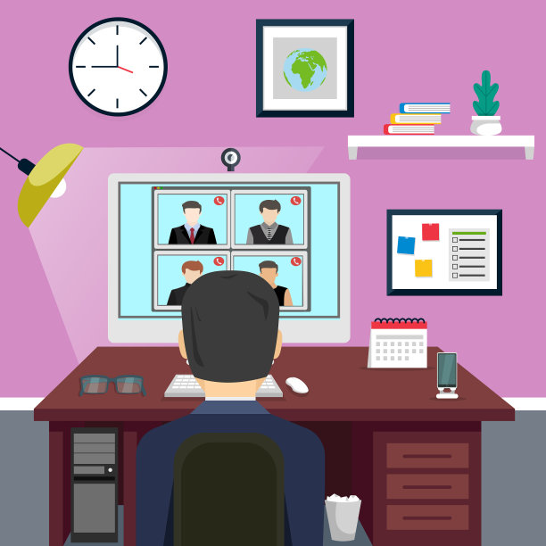 在家办公的男性图片下载