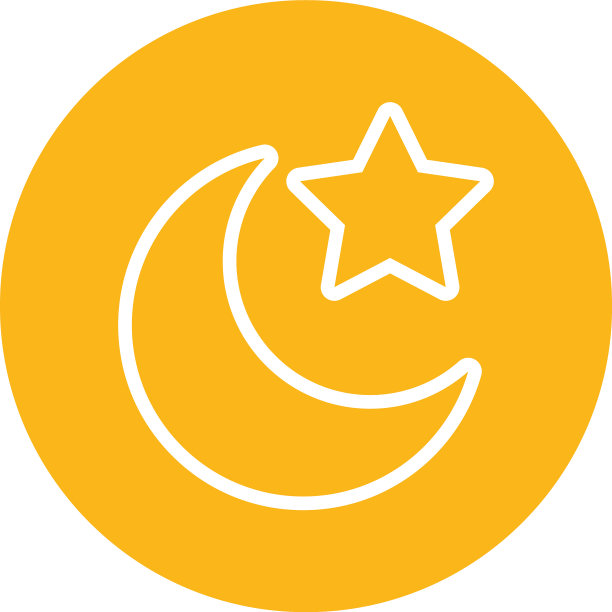 月亮之夜与星星隔绝的风格图标图片下载