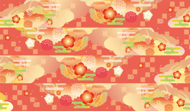 这是一个美丽的日本图案的背景插图图像。图片下载