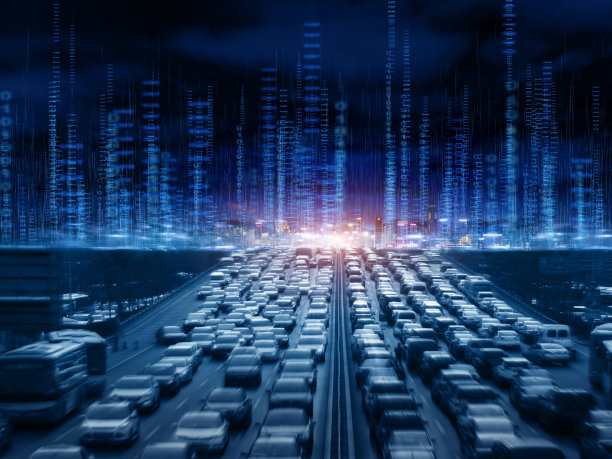 智慧城市的金融区和商业中心图片下载