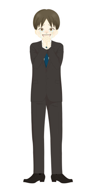 一个穿西装的男人，喜极而泣图片下载