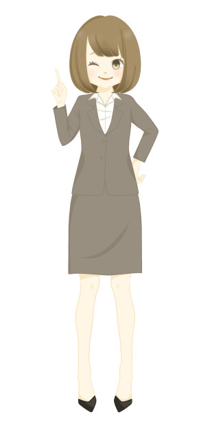 一个穿西装的女人，食指翘着图片下载